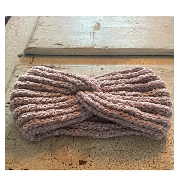 Beautiful Handmade Crochet Twist Headband - Frozé - Picture 2 of 2